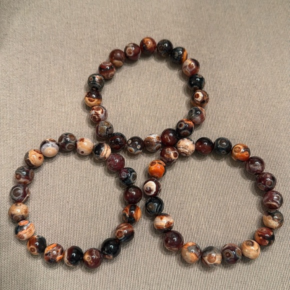 10mm Chocolate Agate Bracelet - Picture 4 of 4